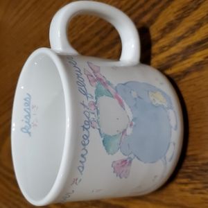 VINTAGE-A Wee Little Mug by Michel & Co-Kisses, Sweetest Flower Kids Cup-EC